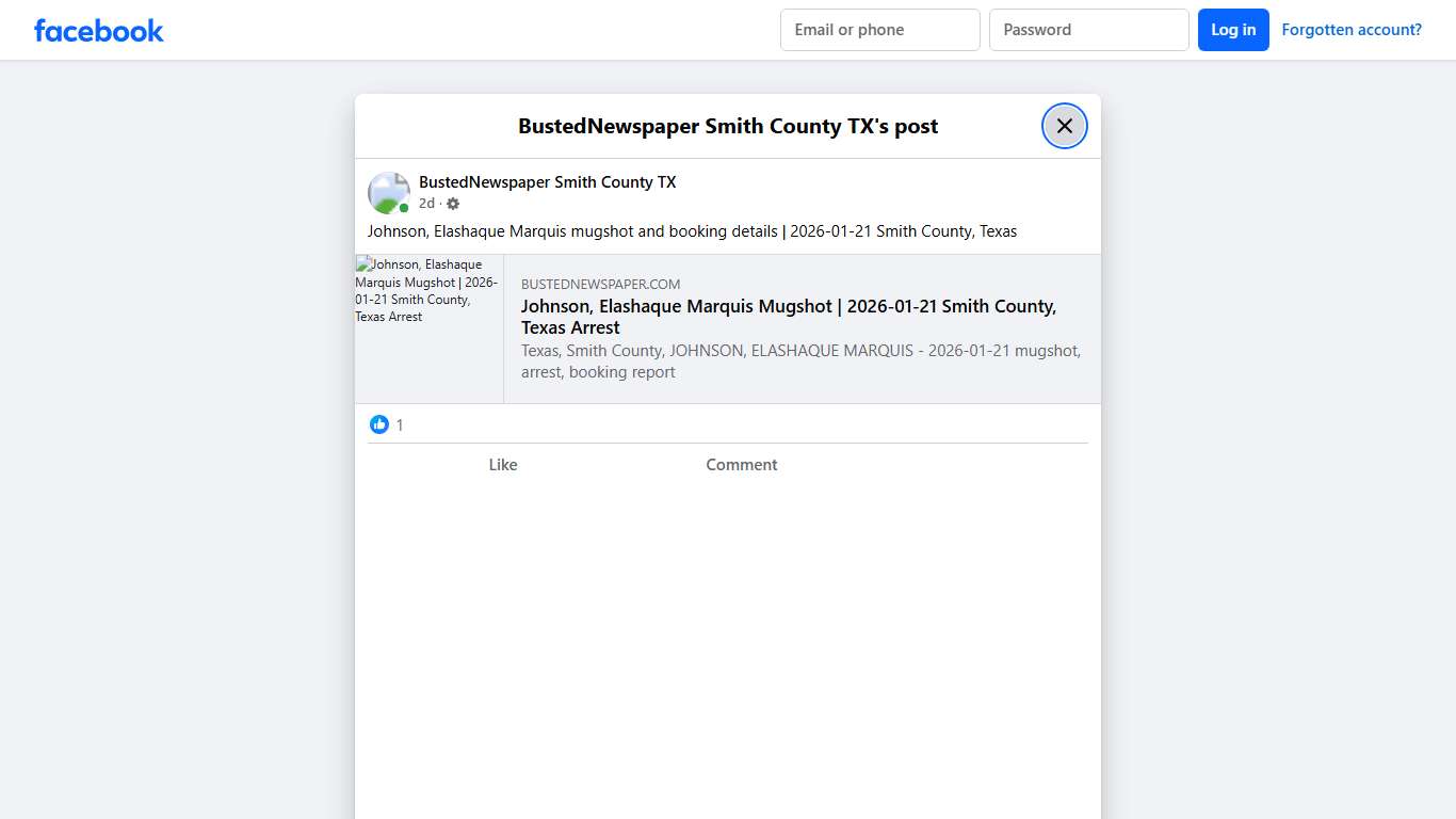 Johnson, Elashaque... - BustedNewspaper Smith County TX Facebook